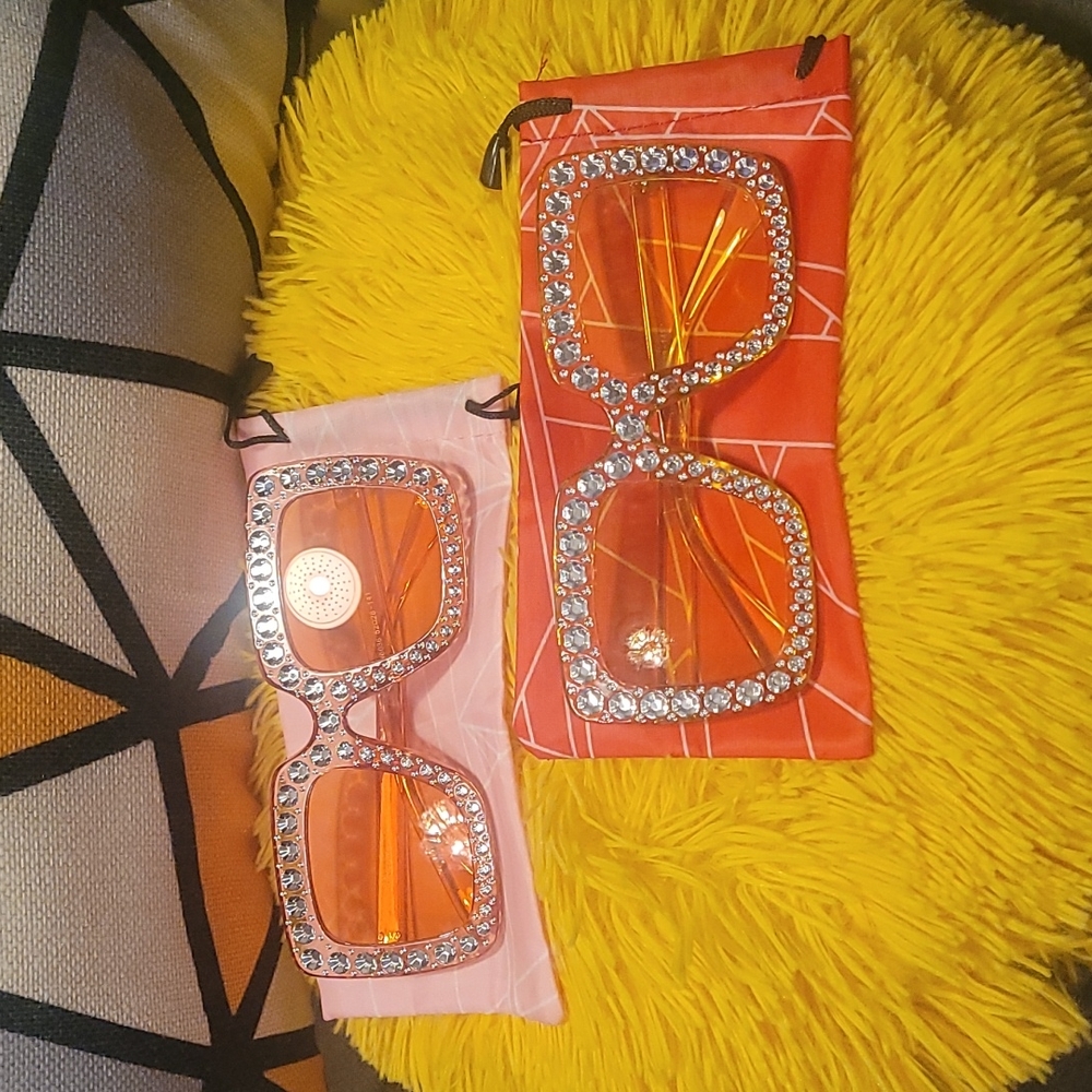 Oversized Square Bling Sunglasses